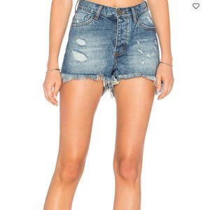 NWT One Teaspoon LUCKY BLUE BONITA HIGH WAIST DENIM SHORT